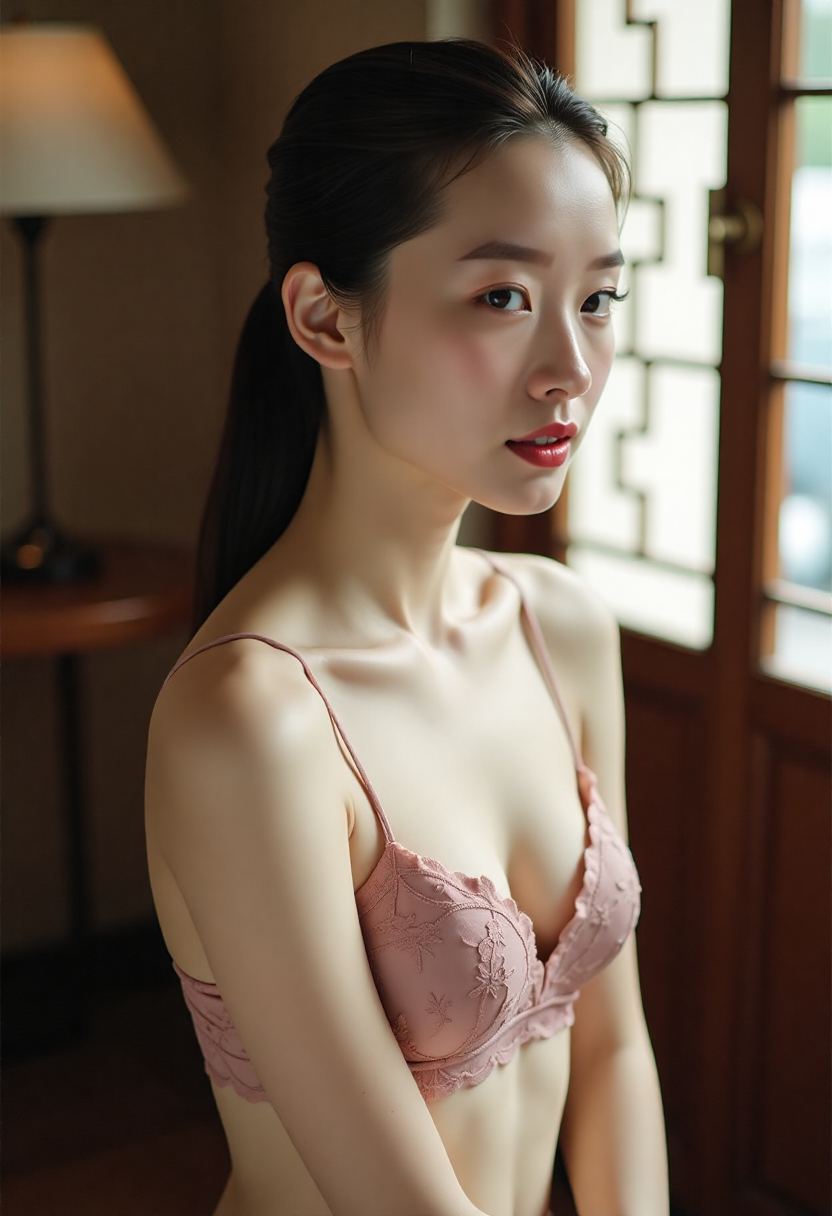 片场里交流的演员与导演